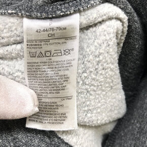 Gap Sueded Slim Sweatpants Mens S Gray Jogger Ankle Zip Drawstring Fleece - Picture 9 of 10